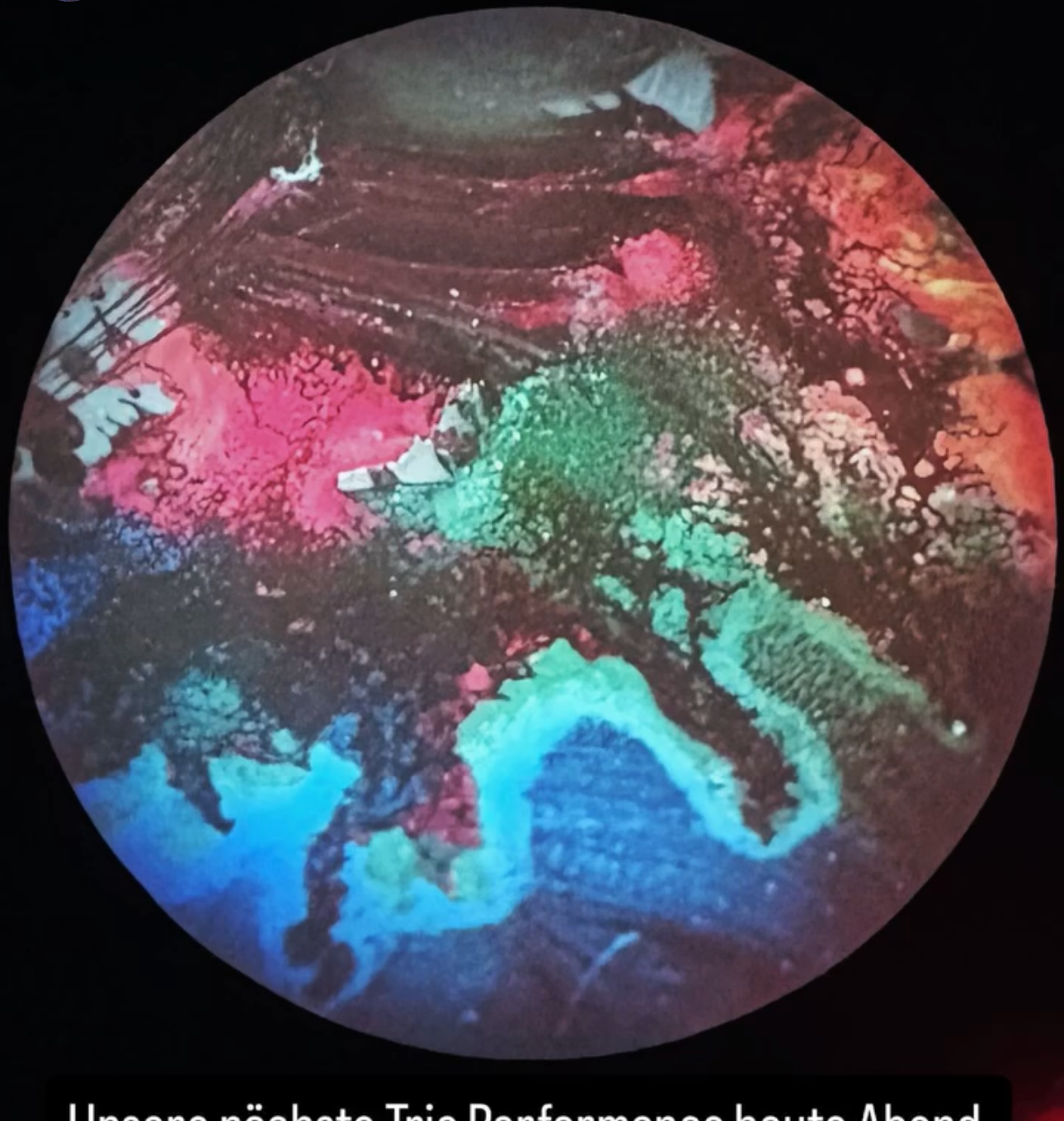 A colorful painting from the Musik und Malerei project